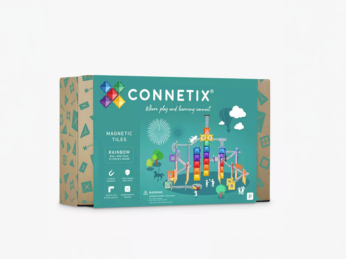 Connetix 92 Piece Ball Run Pack gift for 6 year old boys in the UK