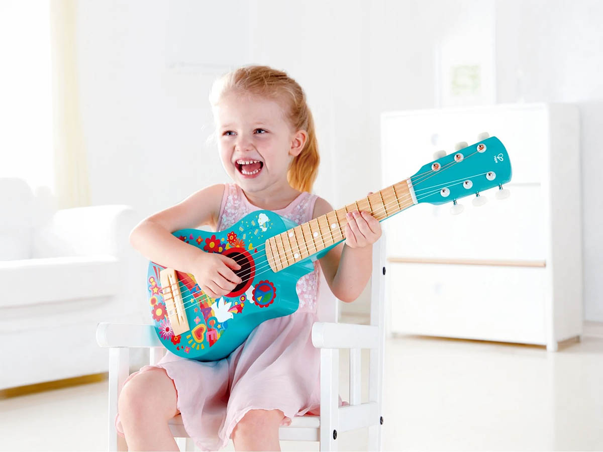 Hape Flower Power Guitar gift for 6 year old girls in the UK