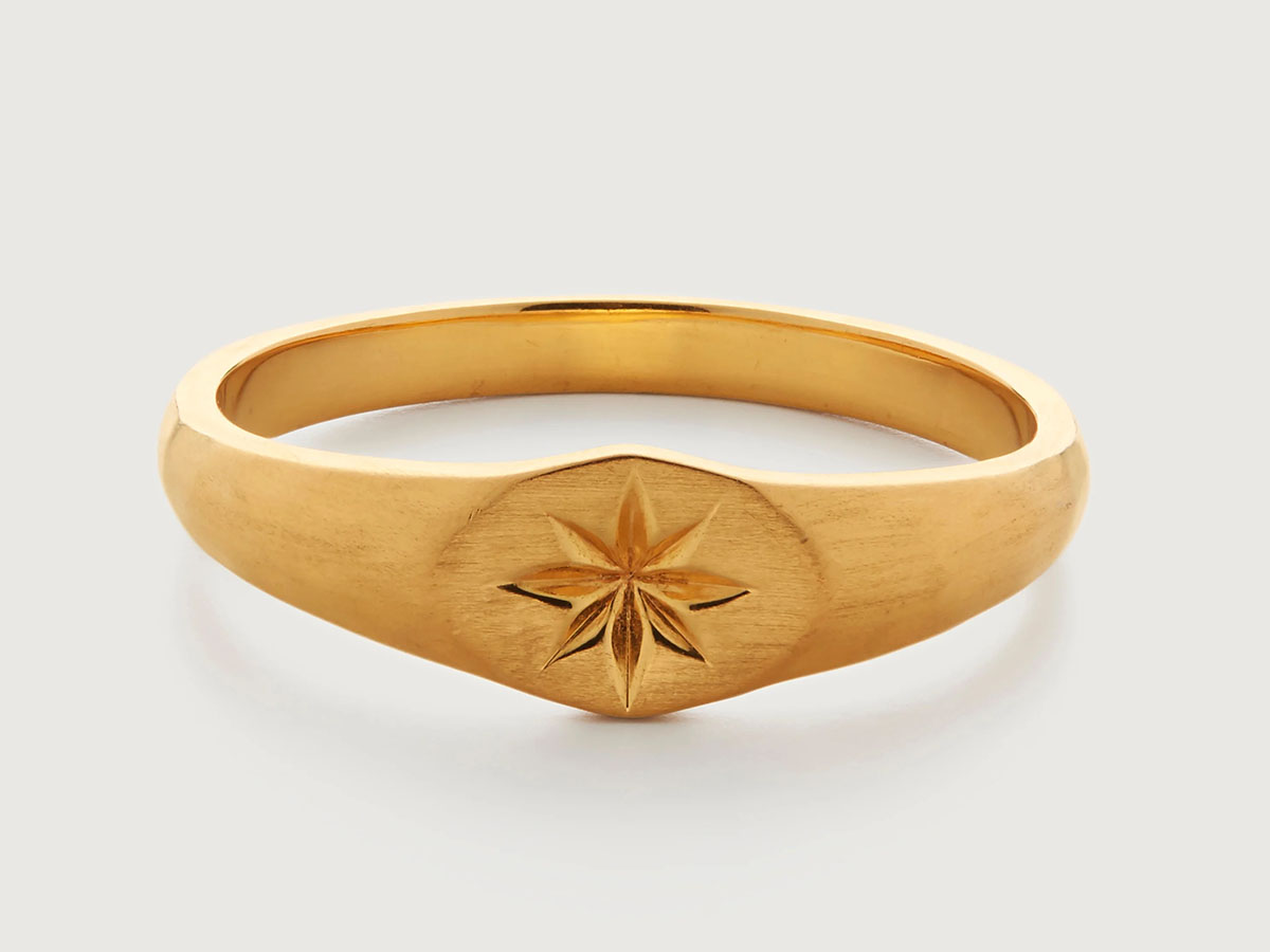 Monica Vinader Guiding Star signet ring gift under £100 in the UK