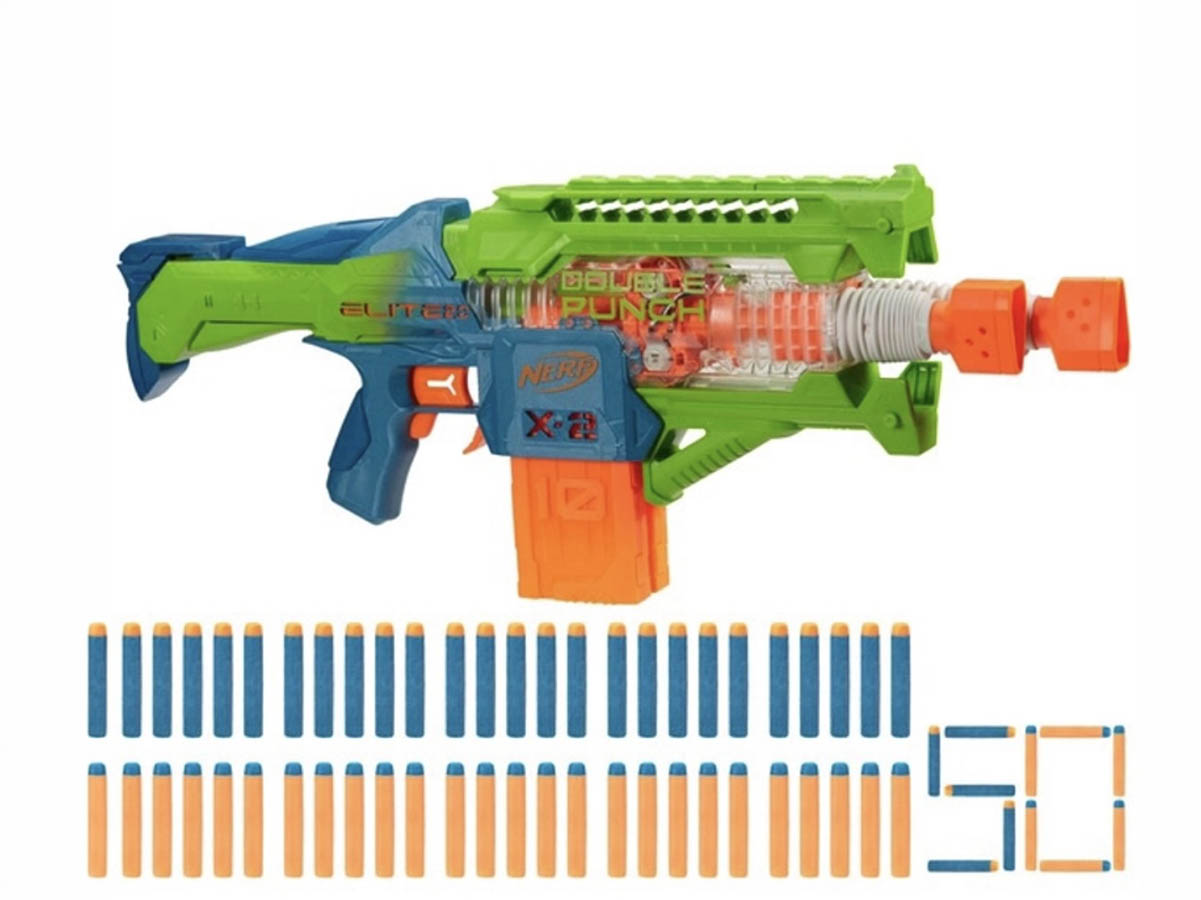 NERF Elite 2.0 Double Punch Blaster gift for 6 year old boys in the UK