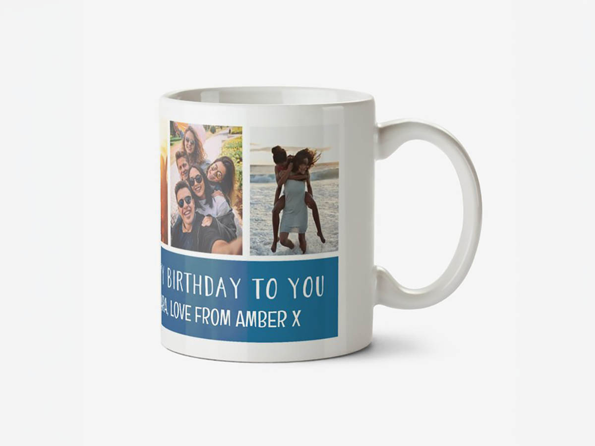Moonpig six picture photo upload mug personalised gift under £20 in the UK