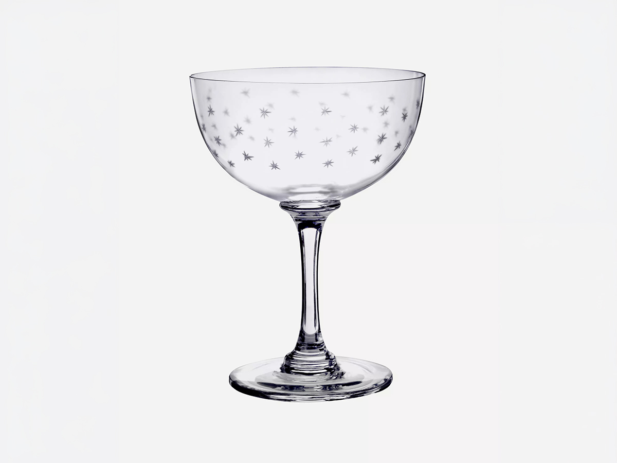 The Vintage List stars champagne coupes set of six stylish home gift under £100 in the UK