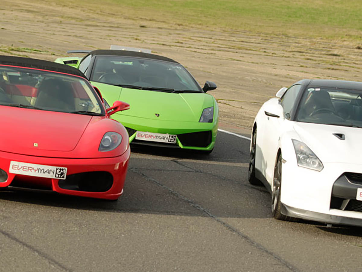 Triple supercar driving blast luxury experience gift in the UK