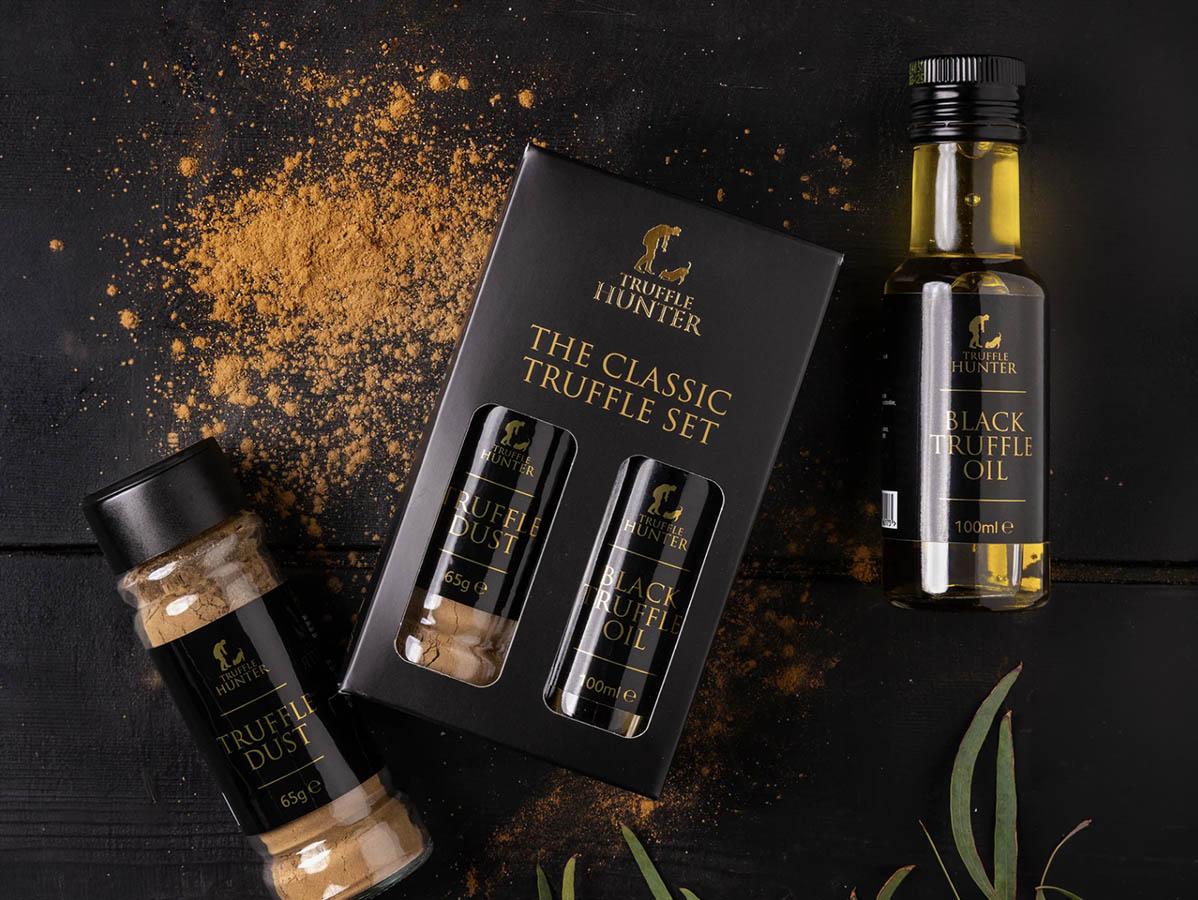 TruffleHunter Classic Truffle Set with truffle oil and truffle dust, gift for foodies in the UK