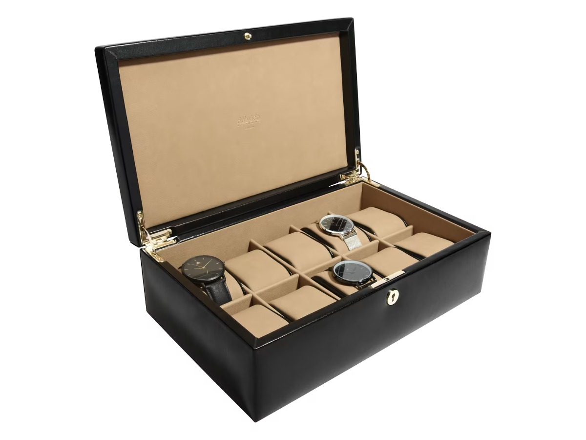 Dulwich Designs Windsor leather watch box luxury Father’s Day gift in the UK