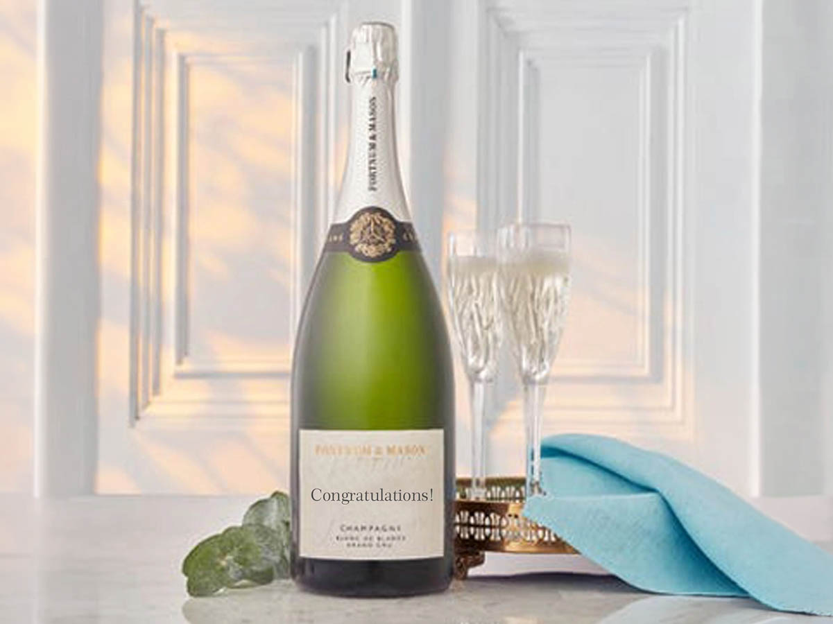 Fortnum’s personalised Blanc de Blancs champagne magnum as a first Father’s Day gift in the UK