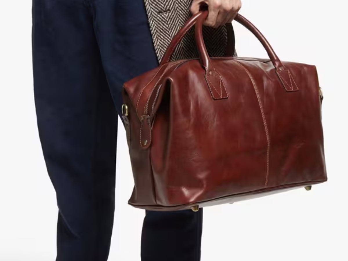 John Lewis leather overnight holdall bag luxury Father’s Day gift in the UK