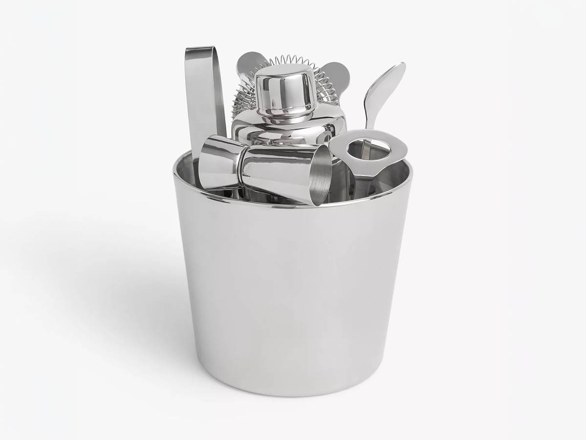 John Lewis 7 piece stainless steel cocktail bar set gift under £40 in the UK