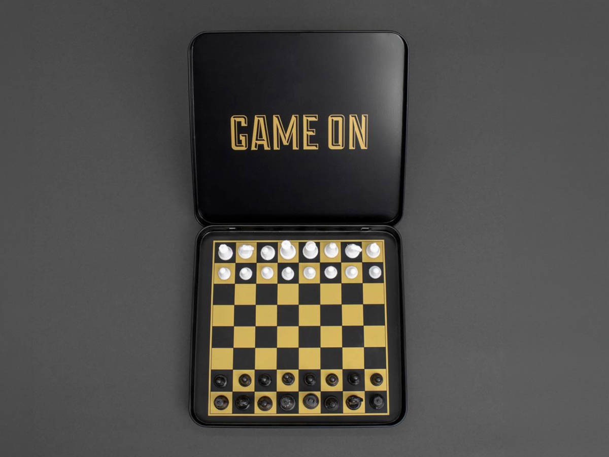 Personalised travel metal chess set Father’s Day gift in the UK